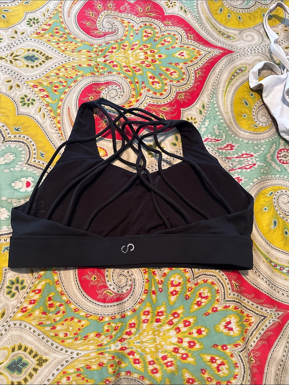 Strappy Black Sports Bra with Decorative Back - Women Intimates & Sleepwear
